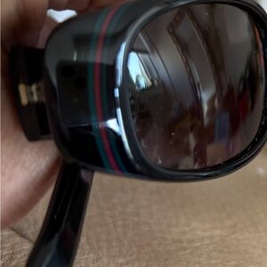 Gucci Black Sunglasses with Silver Accent